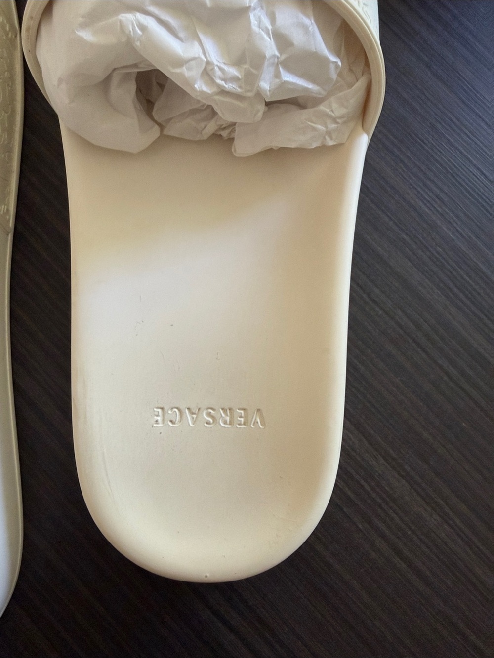Versace white Slide Sandals with Gold Medusa Accent EU 40 wore once - Picture 4 of 7